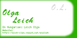 olga leich business card